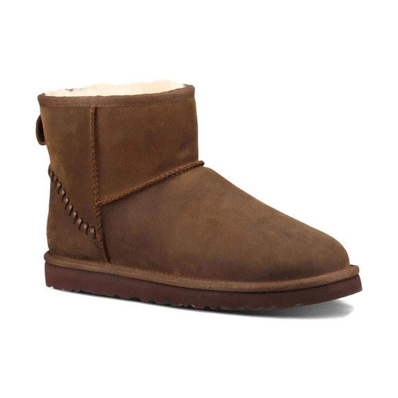 Ugg  Classic Mini Deco Boots Men\'s Size 12 Shearling Brown Shoes NEW main image 4